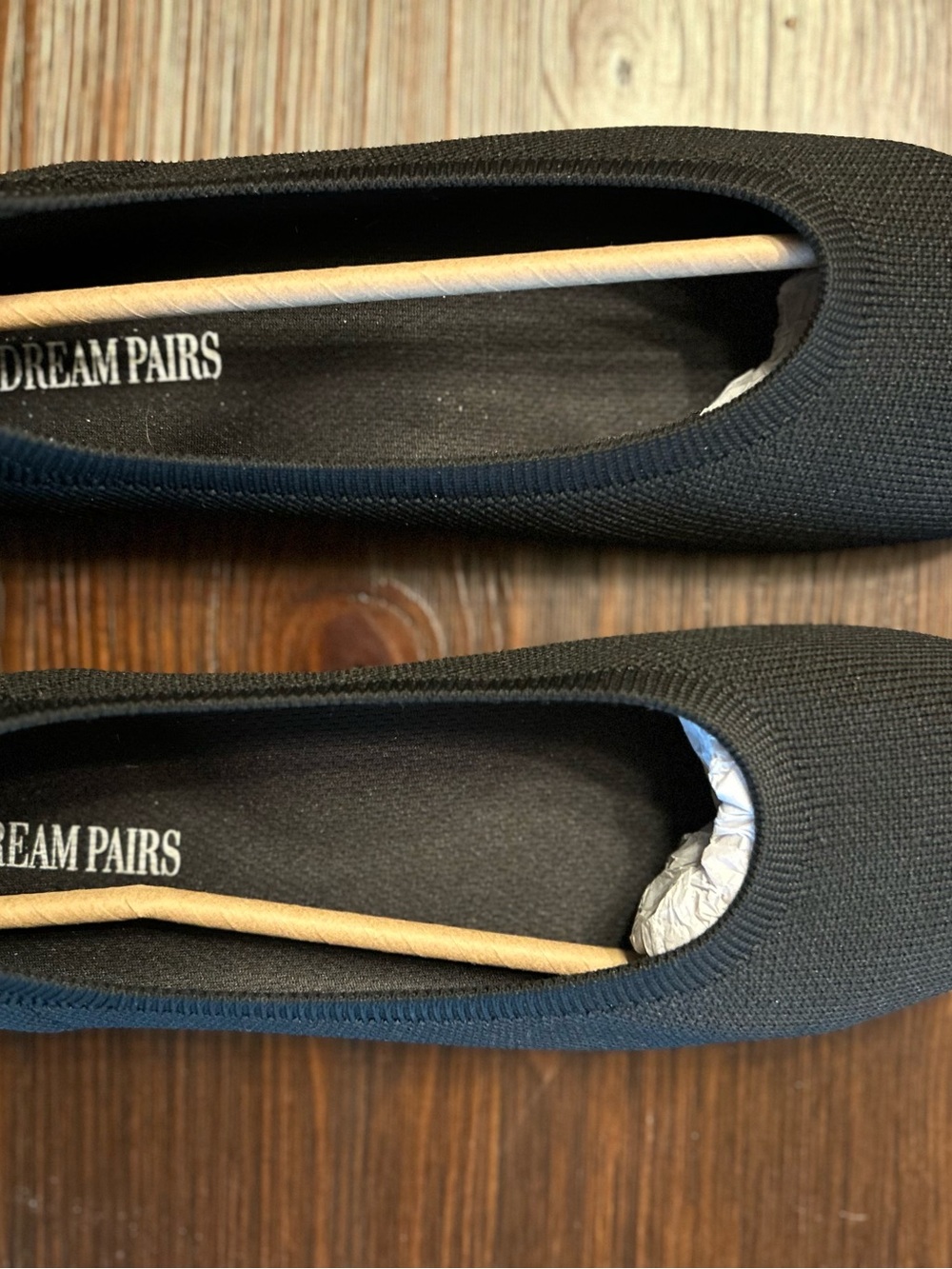 Dream Pairs Black Knit Ballet Flats